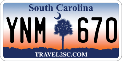 SC license plate YNM670