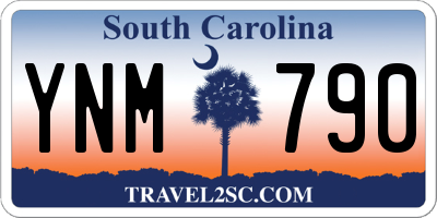SC license plate YNM790