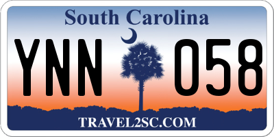 SC license plate YNN058