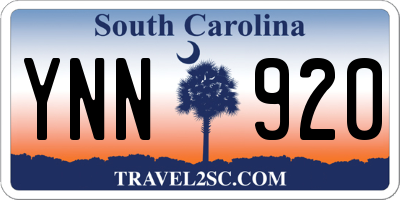SC license plate YNN920