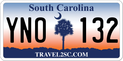 SC license plate YNO132