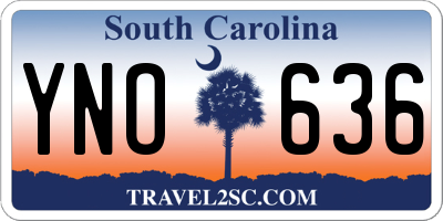 SC license plate YNO636