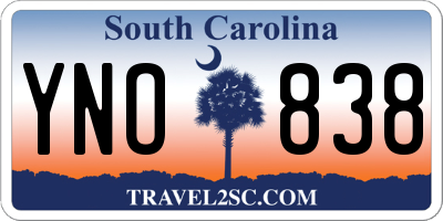 SC license plate YNO838