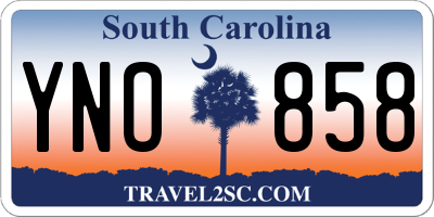 SC license plate YNO858