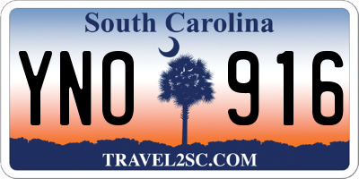 SC license plate YNO916