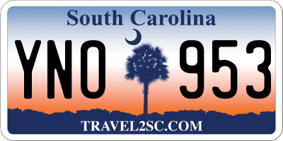 SC license plate YNO953