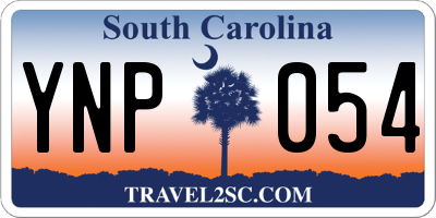SC license plate YNP054