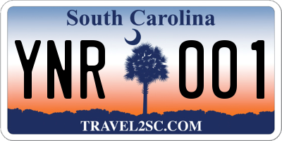 SC license plate YNR001