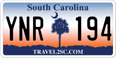 SC license plate YNR194