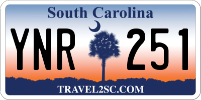 SC license plate YNR251