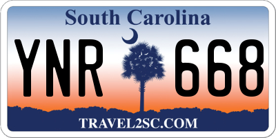 SC license plate YNR668