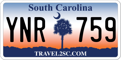 SC license plate YNR759