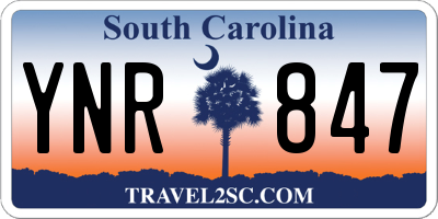 SC license plate YNR847