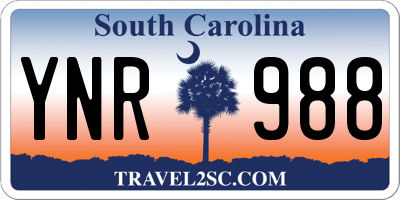 SC license plate YNR988