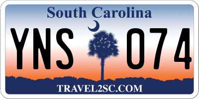 SC license plate YNS074