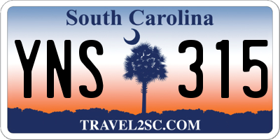 SC license plate YNS315