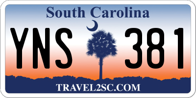 SC license plate YNS381