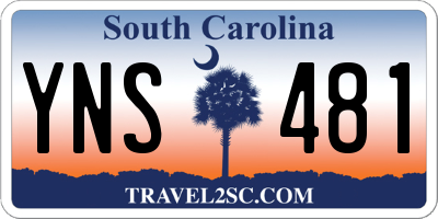 SC license plate YNS481