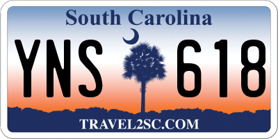 SC license plate YNS618