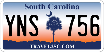 SC license plate YNS756