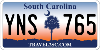SC license plate YNS765