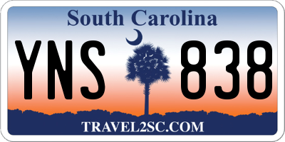 SC license plate YNS838