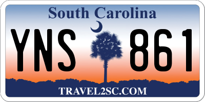 SC license plate YNS861