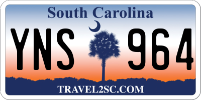 SC license plate YNS964