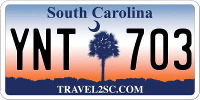 SC license plate YNT703
