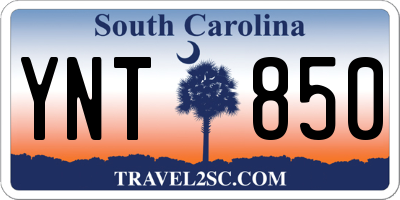 SC license plate YNT850