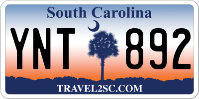 SC license plate YNT892