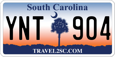 SC license plate YNT904