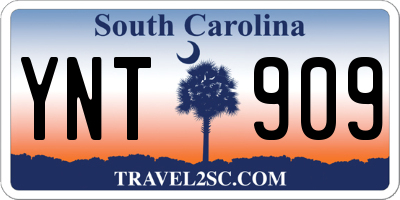 SC license plate YNT909