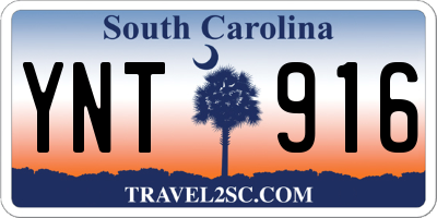 SC license plate YNT916