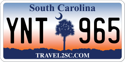 SC license plate YNT965