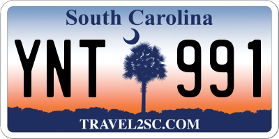 SC license plate YNT991