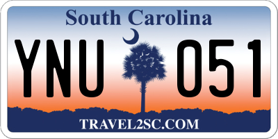 SC license plate YNU051