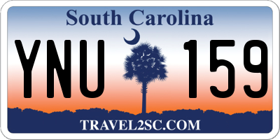 SC license plate YNU159