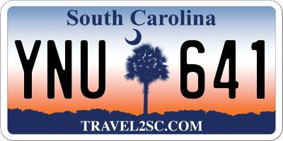 SC license plate YNU641