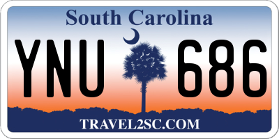SC license plate YNU686