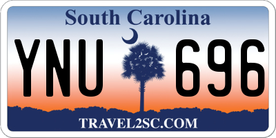 SC license plate YNU696