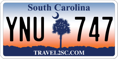 SC license plate YNU747