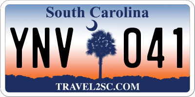 SC license plate YNV041