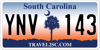 SC license plate YNV143