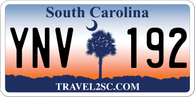 SC license plate YNV192
