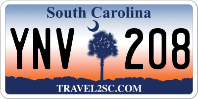 SC license plate YNV208