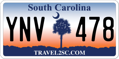 SC license plate YNV478