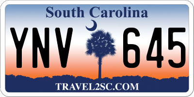 SC license plate YNV645