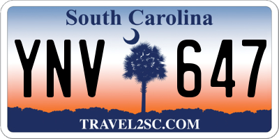 SC license plate YNV647