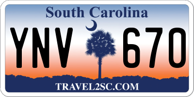 SC license plate YNV670